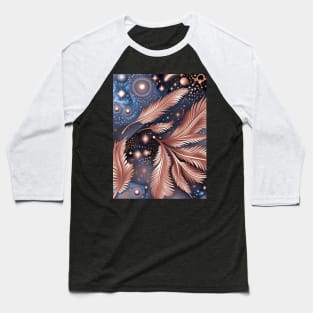 Other Worldly Designs- nebulas, stars, galaxies, planets with feathers Baseball T-Shirt